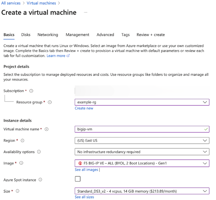 Azure Create Virtual Machine