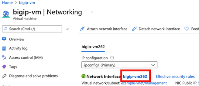Azure BIG-IP VM Networking