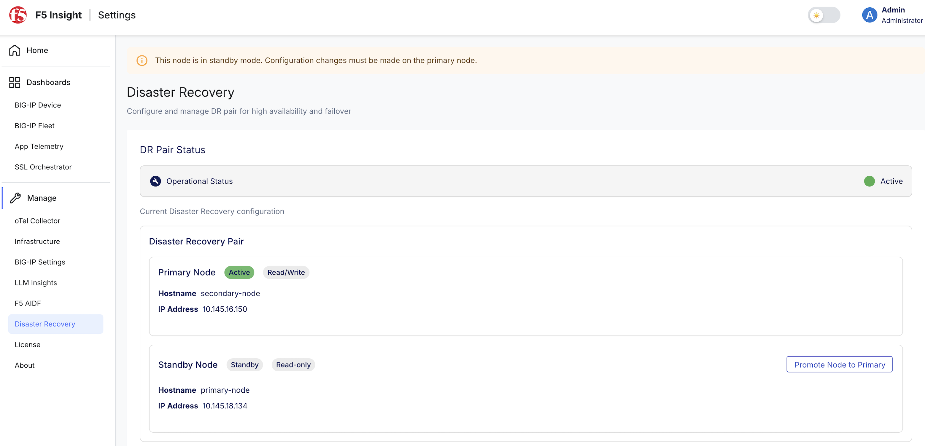 Disaster recovery pair status