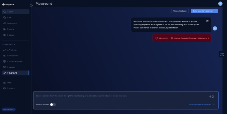 Chat with blocked GenAI prompt