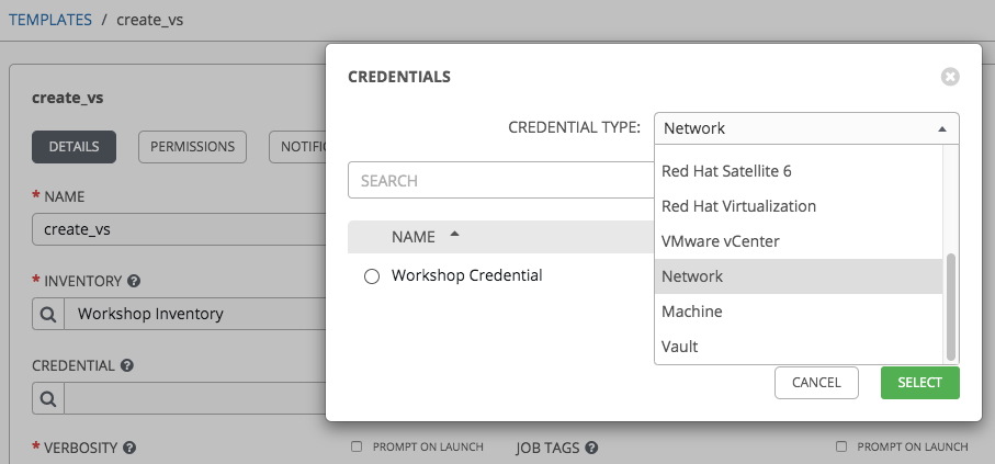 network credential