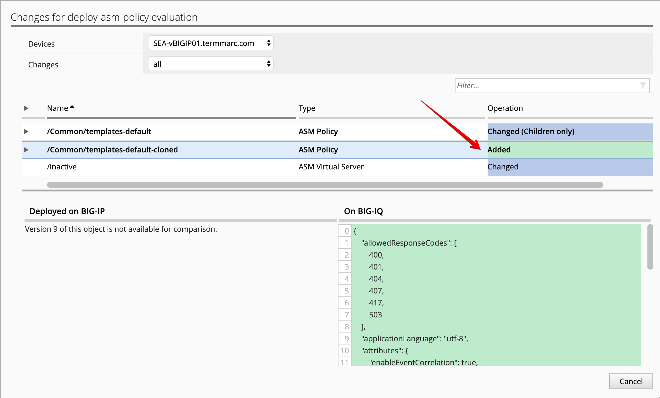 Lab 3.6: Deploy a WAF with BIG-IQ and AS3 using an ASM policy on BIG-IP ...