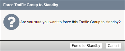 Standby confirmation dialog