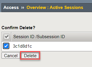 Confirm delete