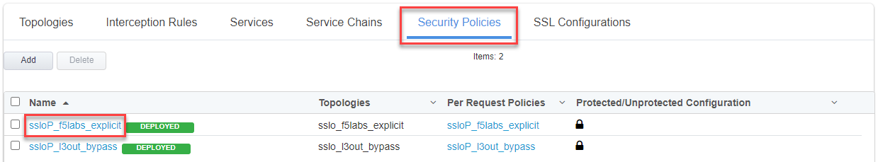 Security Policy Overview