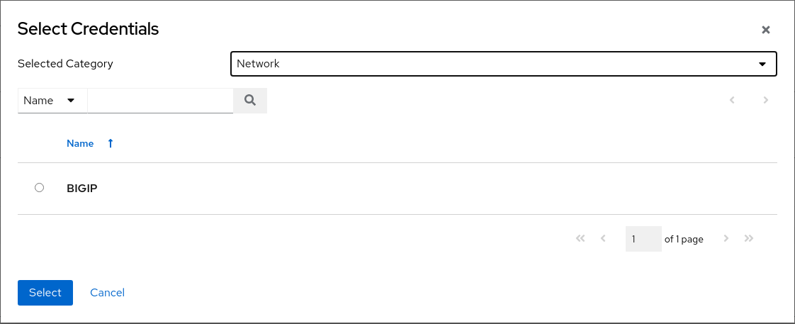 network credential